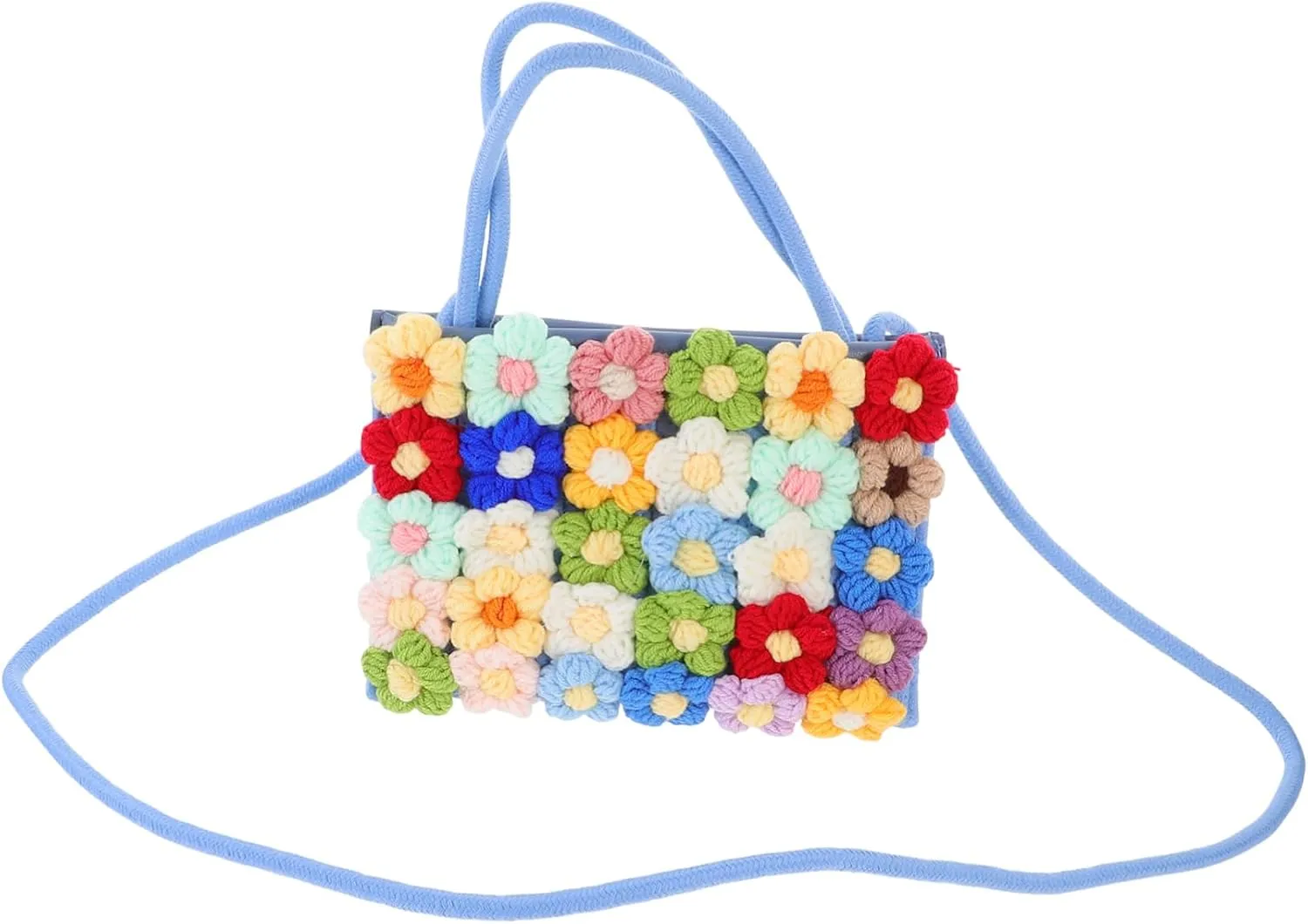 BESTYASH Flower-embroidered Felt Backpack Fashion Pouch for Women Multi-use Outdoor Handbag Elegant Design