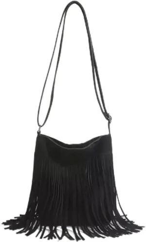 Bohemia Fringe Crossbody Bag, Western Cowgirl Fashion Pocket Hobo, Zipper Shoulder Bag for Everyday Use Well made