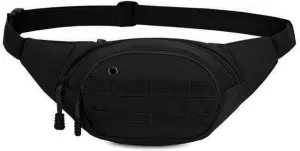 BraveHawk OUTDOORS Tactical Waist Bag, 900D Nylon Oxford Water-Resistant Outdoor EDC Fanny Pack Utility Waist Pouch Outdoor Bumbag (Black)