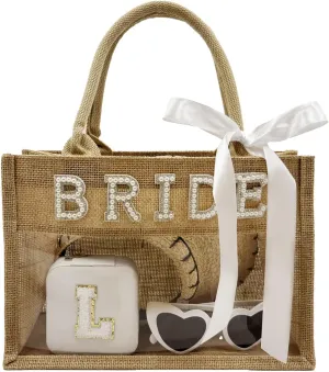 Bride Tote Bag Bride to be Beach Bag Bachelorette Party Bridal Shower Wedding Honeymoon Gift Bag
