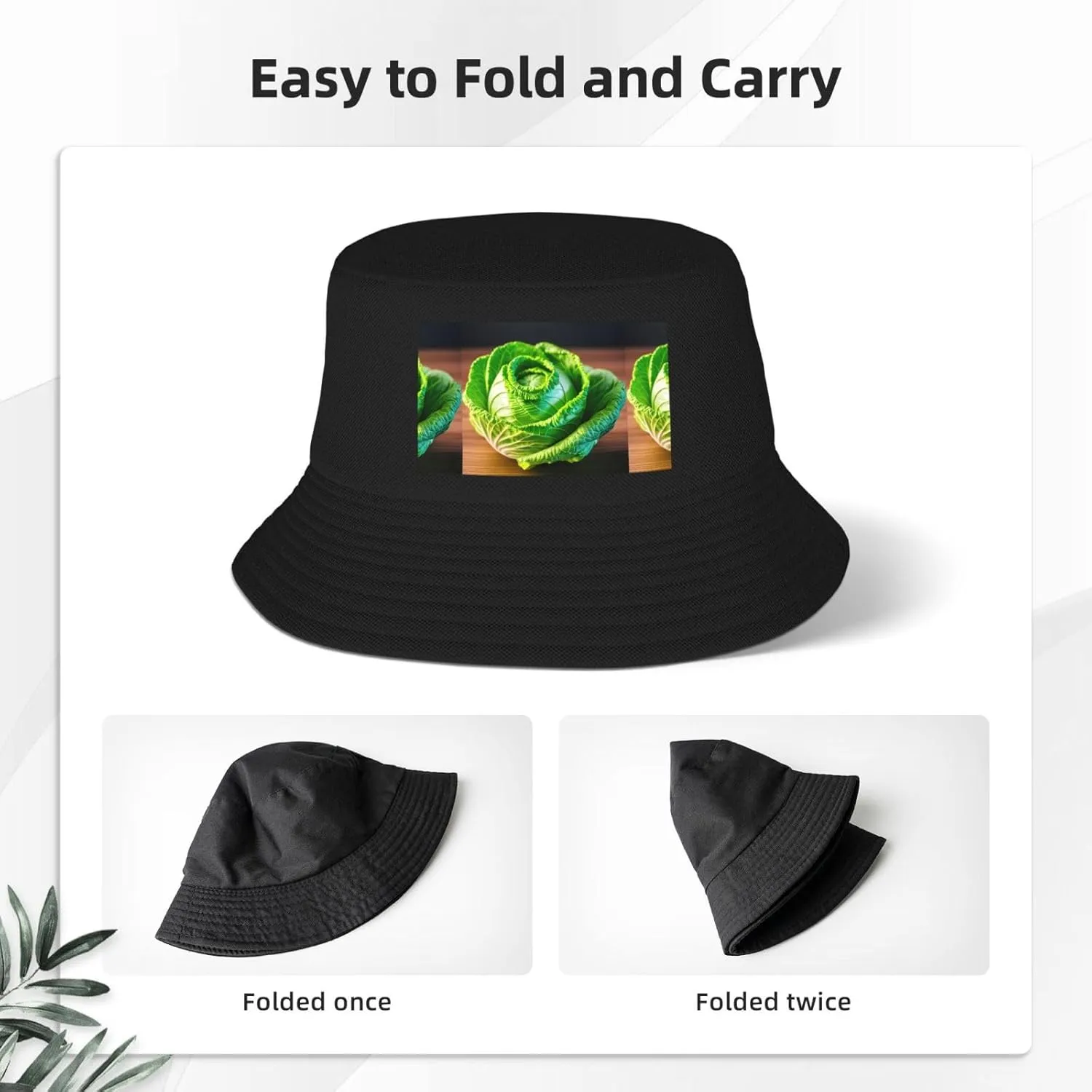 Bright Cabbage Summer Womens and Me Bucket Hats Packable Beach Sun Fisherman Hat Travel Hiking Hat