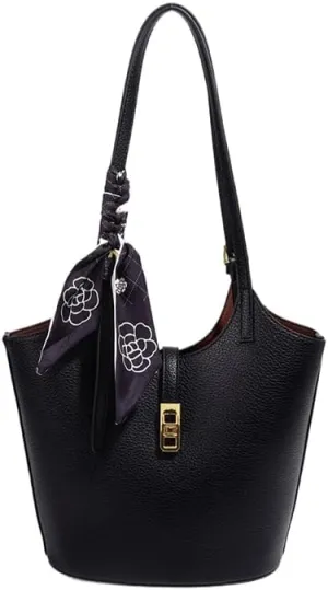 Bucket Bag For Women Vintage Bucket Purse Vegan Leather Tote Bag Shoulder Handbag