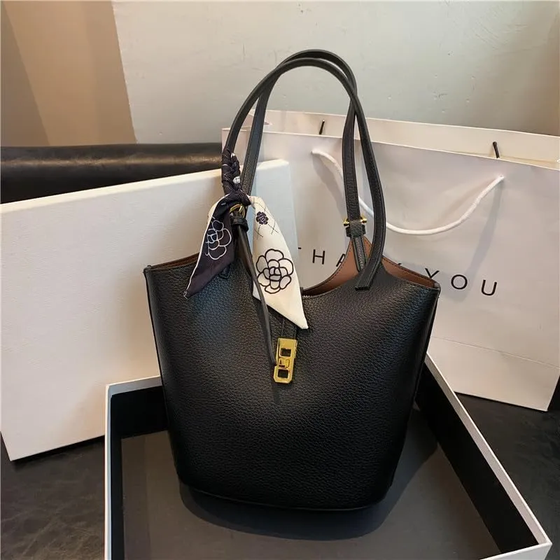 Bucket Bag For Women Vintage Bucket Purse Vegan Leather Tote Bag Shoulder Handbag