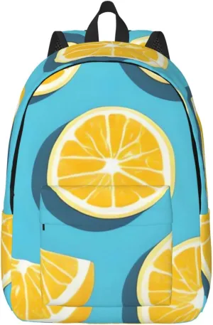 Canvas Backpack for Men Women Laptop Backpack Lemon wedges Rucksack Lightweight Canvas Daypack
