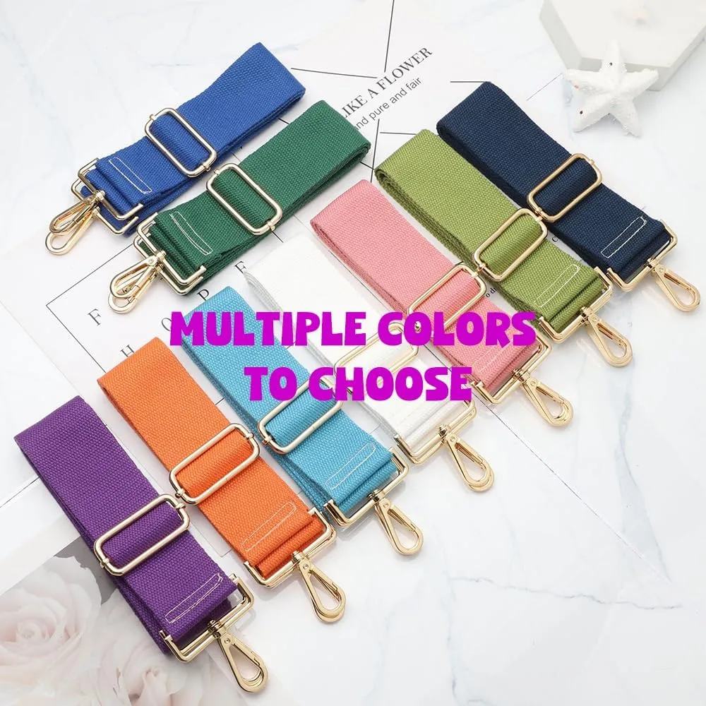 Canvas Bag Strap for Bogg Bag Accessories, 2" Width 28-52" Length Adjustable Canvas Strap for Beach Bag, Cyan