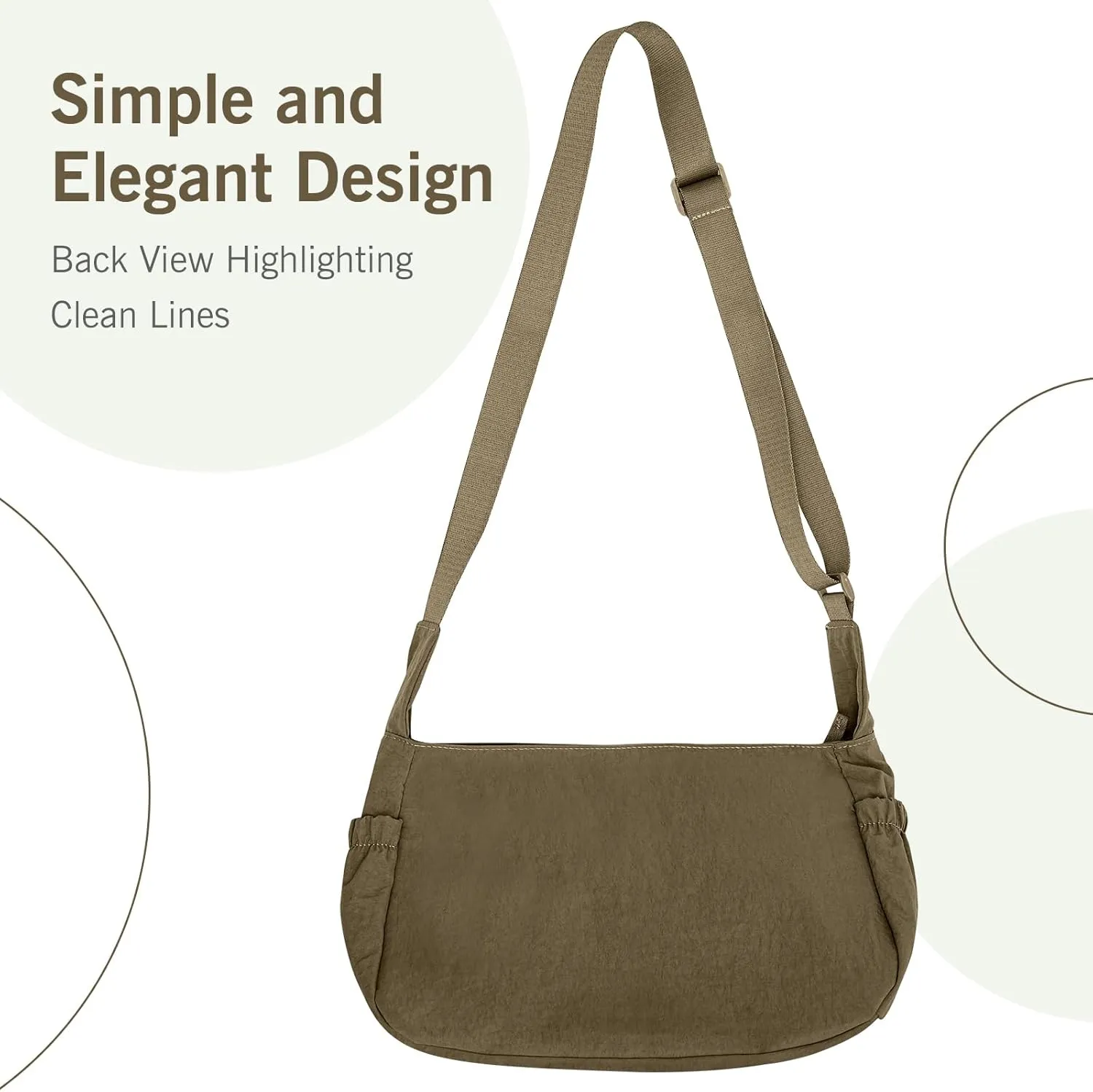 Canvas Crossbody Bag for Women, Shoulder Bag with Pockets, Casual Travel Messenger Bag