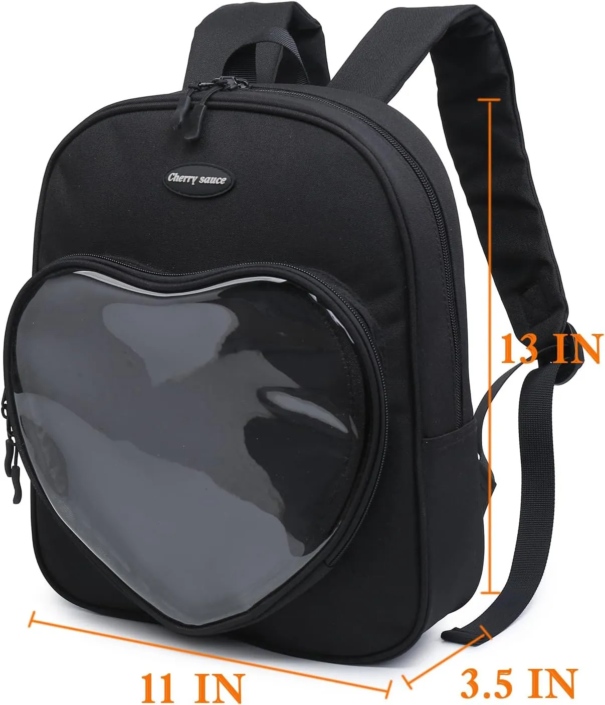 Canvas Ita Bag Backpack Heart Shaped Purse JK Uniform Bags for Anime Pins Display