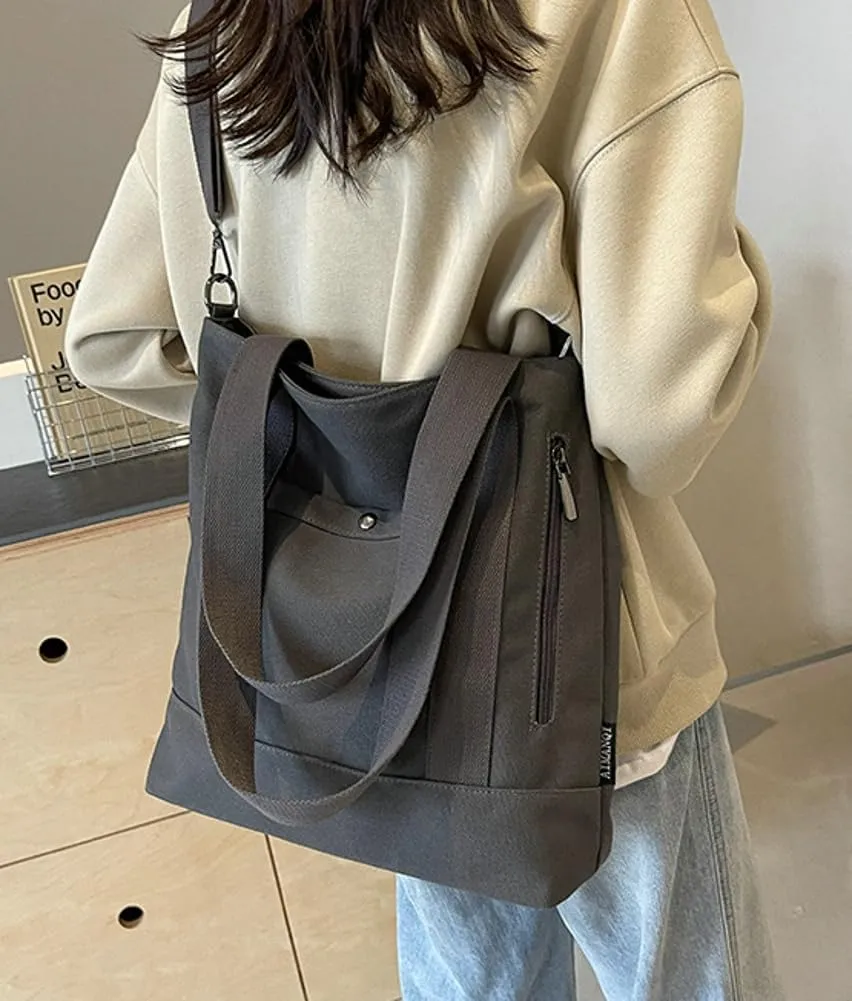 Canvas Shoulder Bag for Women Men Retro Crossbody Bag Hobo Bags Slouchy Tote Bag Casual Handbag Purse