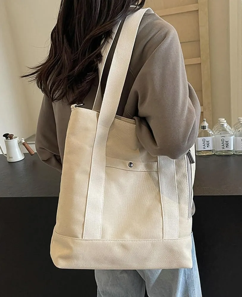 Canvas Shoulder Bag for Women Men Retro Crossbody Bag Hobo Bags Slouchy Tote Bag Casual Handbag Purse