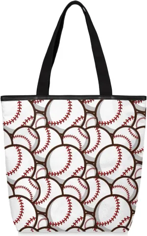 Canvas Tote Bag for Women with Zipper Large Capacity Bags with Inner Pocket Beach Bags Reusable Grocery Tote Bags