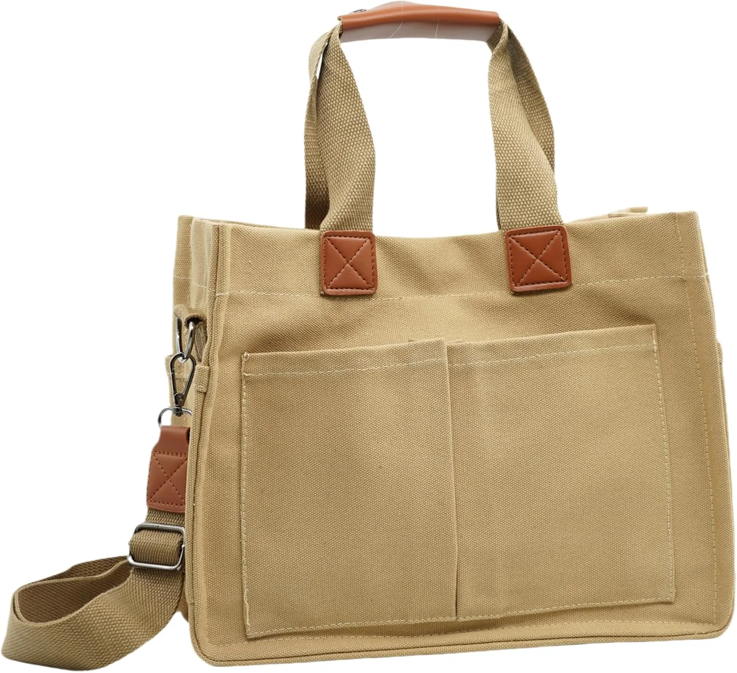 Canvas Tote Bag with Multi-pocket for Women Handbags Casual Hobo Crossbody Messenger Shoulder Bag