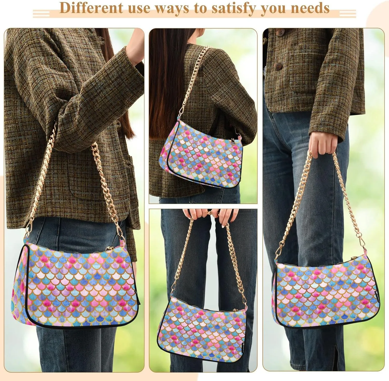 Chain Shoulder Bag Tote Handbag Purse for Women
