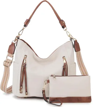 Chase Chic Hobo Bag for Women, PU Ladies Purse Handbags Trendy Crossbody Shoulder Bucket Bag for Work,Travel