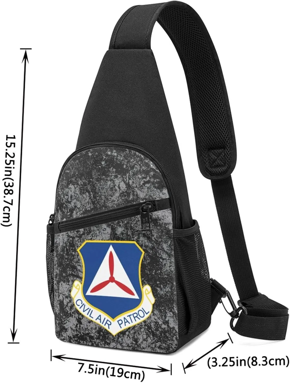Civil Air Patrol Sling Bag Crossbody Backpack Shoulder Casual Daypack Bags for Men