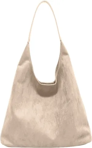 Classic Flock Tote Bag for Women Suede Durable Handbag Fashion Soft Large Space Capacity Shoulder Bags
