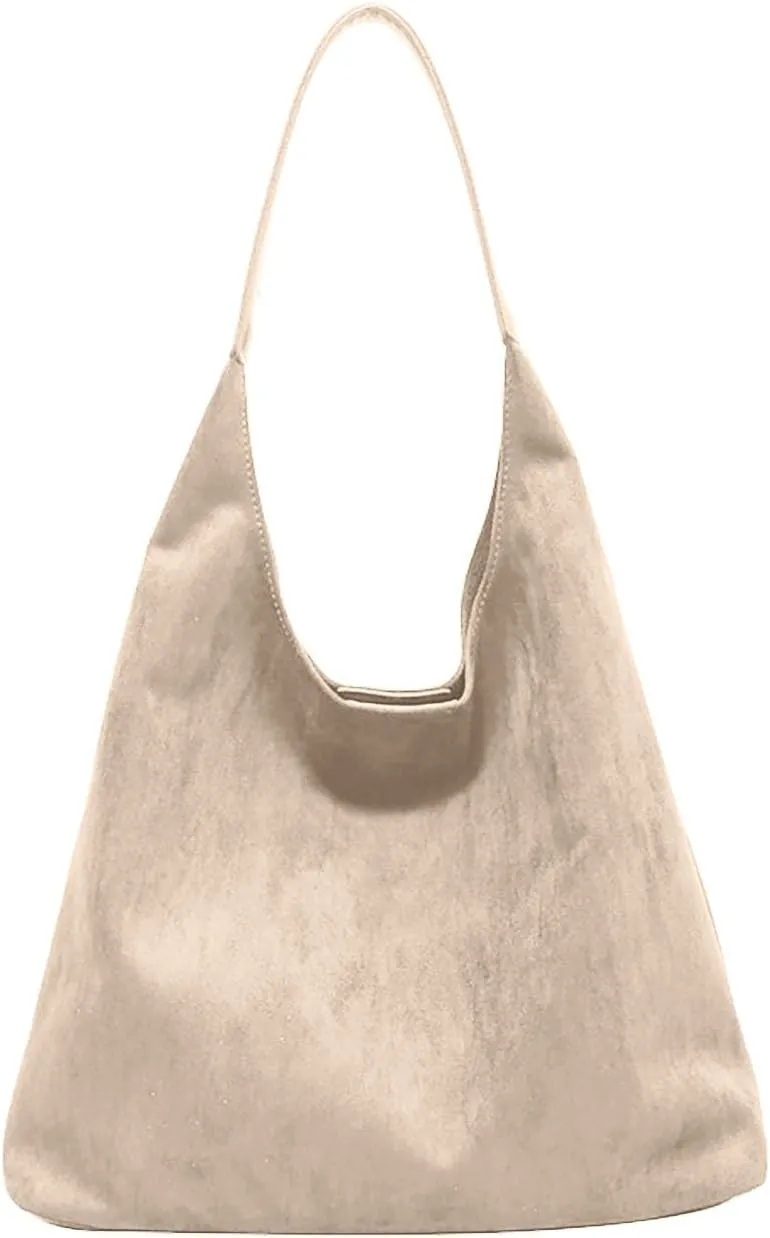 Classic Flock Tote Bag for Women Suede Durable Handbag Fashion Soft Large Space Capacity Shoulder Bags