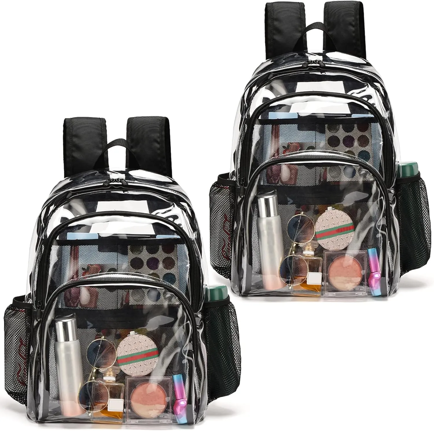 Clear Backpack, Clear Bag Stadium Large See Through Bookbag Heavy Duty PVC Transparent Backpacks for School