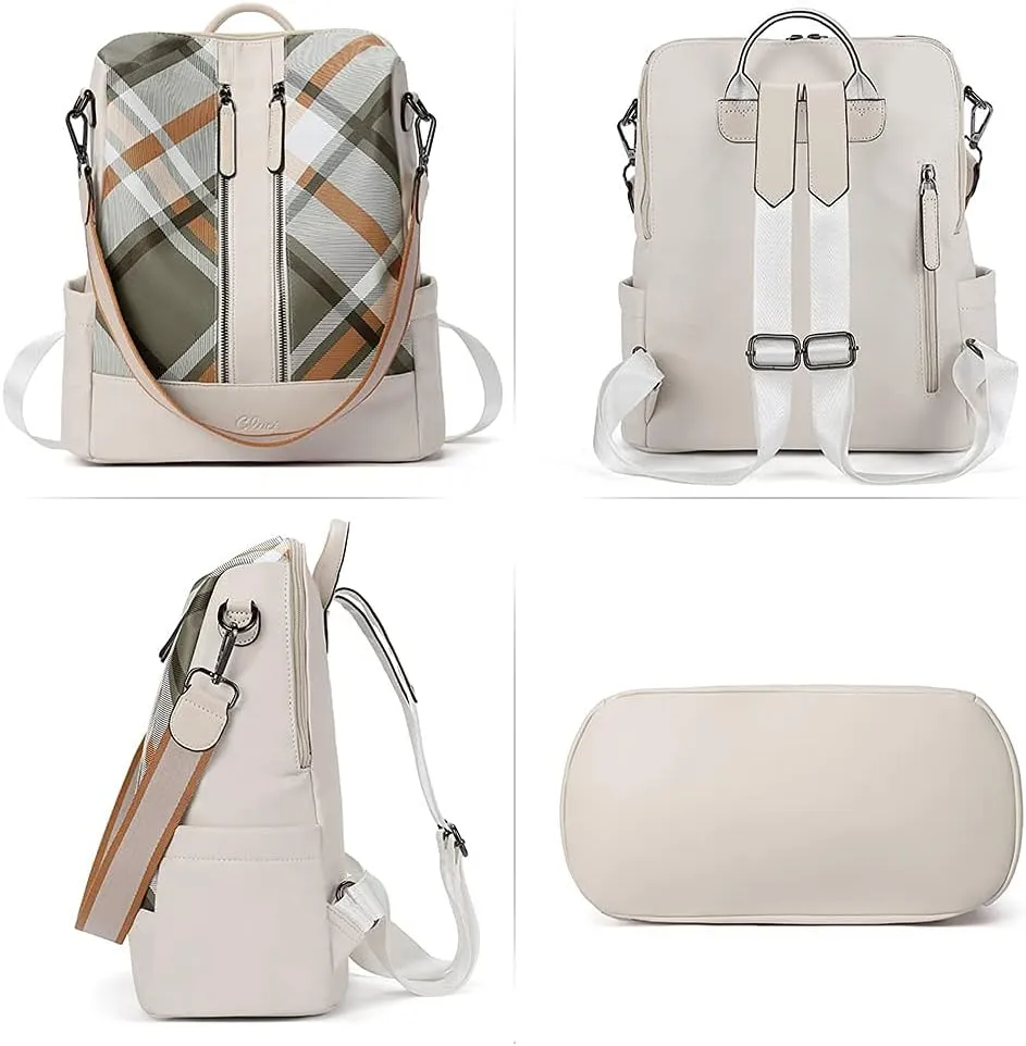 CLUCI Leather Backpack Purse for Women Convertible Large Travel Ladies Designer Fashion Casual College Shoulder Bag