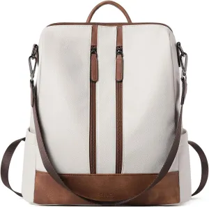 CLUCI Leather Backpack Purse for Women Convertible Large Travel Ladies Designer Fashion Casual College Shoulder Bag