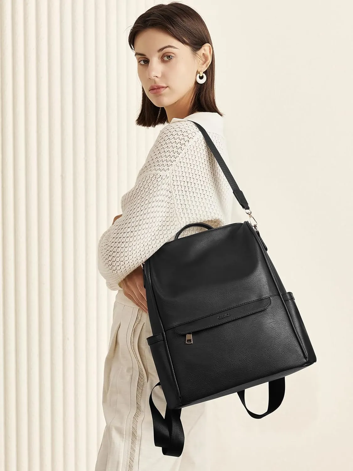 CLUCI Womens Backpack Purse Leather Anti-theft Large Fashion Designer Travel Bag Ladies Shoulder Bags