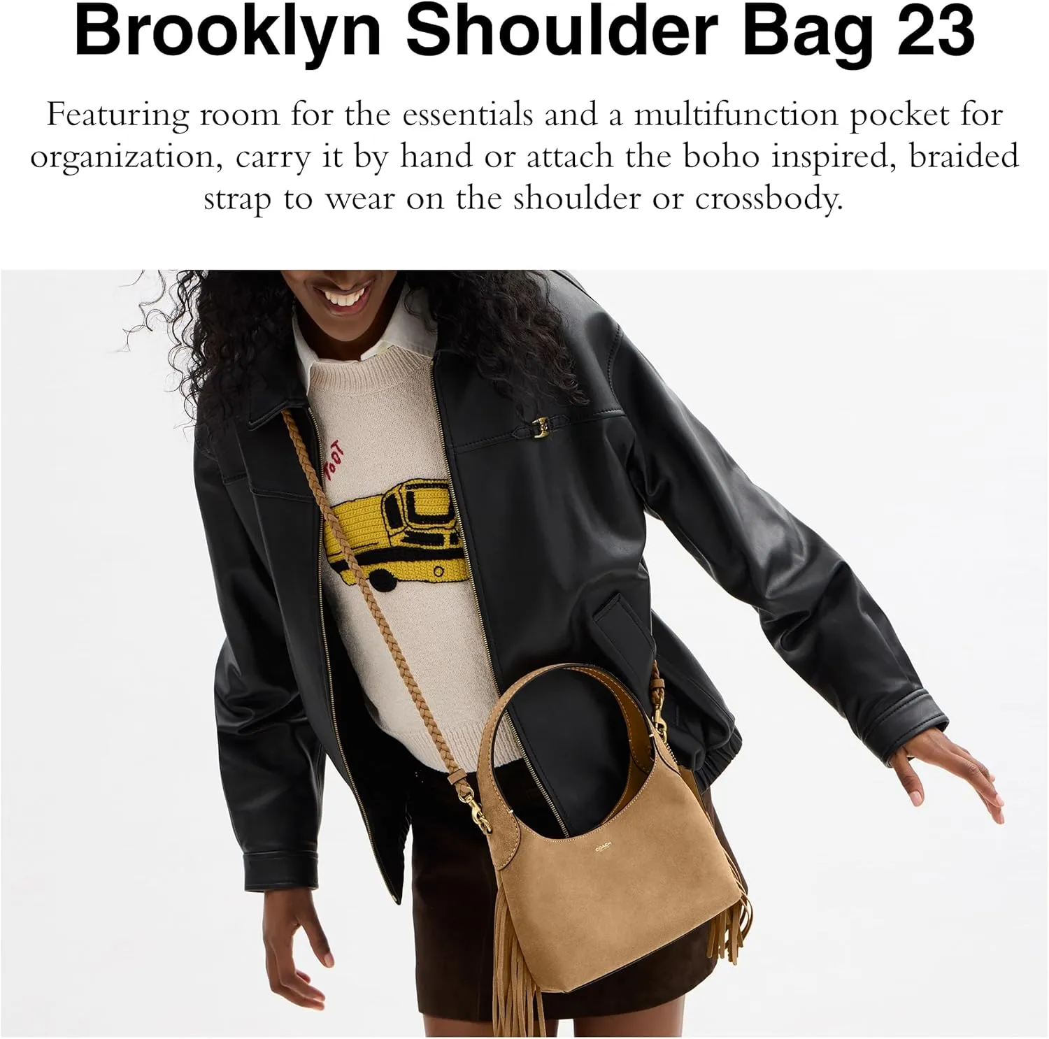 Coach Brooklyn Shoulder Bag 23 with Fringe