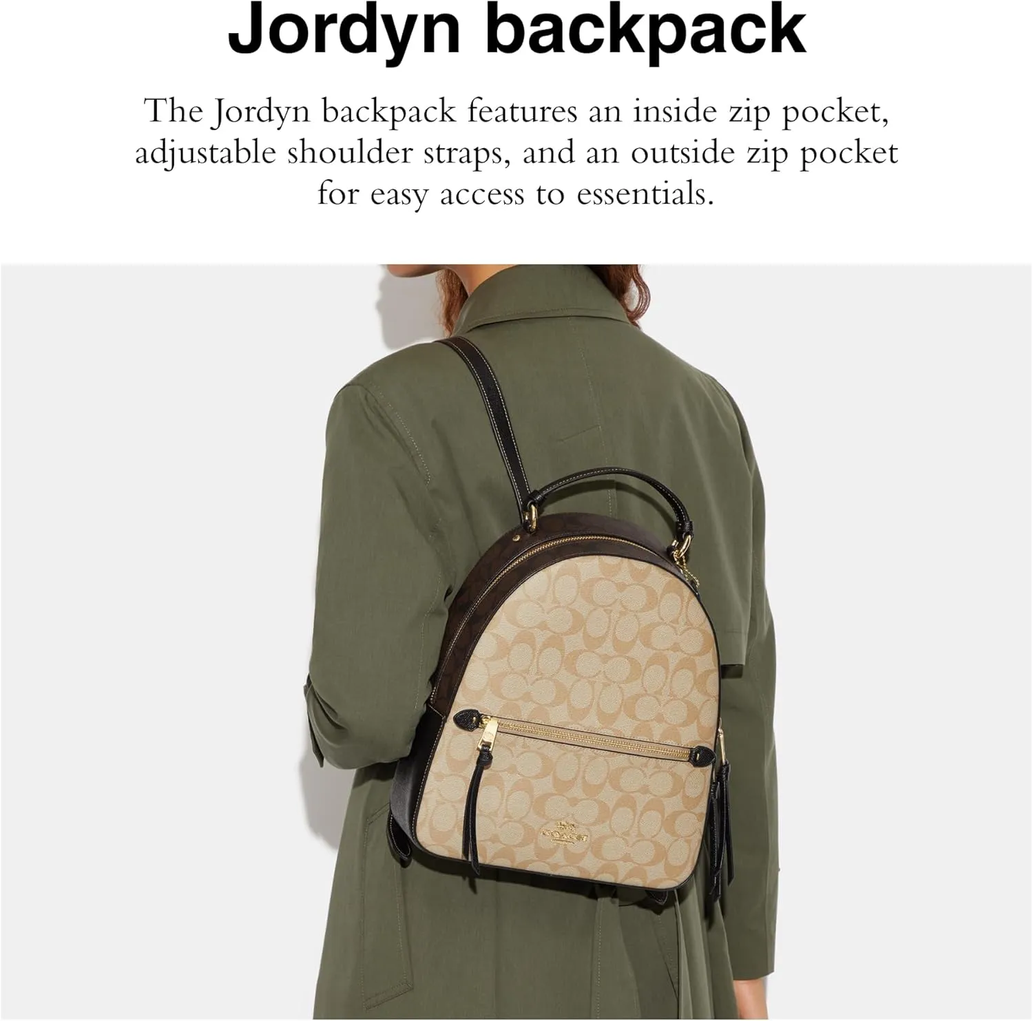Coach Jordyn Backpack, Light Khaki Brown Multi