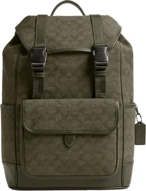 Coach League Flap Backpack, Army Green