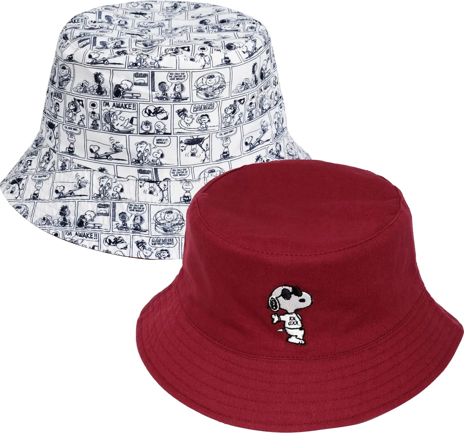 Concept One Women's Peanuts Sleeping Snoopy Denim Adult Bucket Hat