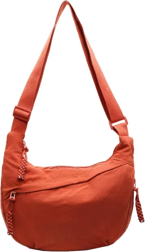 Crescent Crossbody Bags for Women Nylon Slouchy Sling Hobo Bag,Spacious Dumpling Shoulder Handbag Cross Body Purses