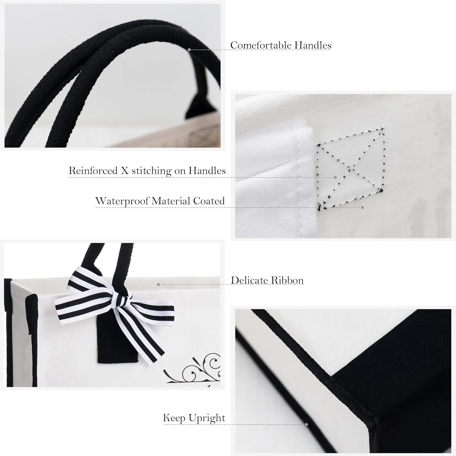 Crisky Birthday Gifts for Women Canvas Tote Bag Vintage Beach Bag and Cosmetic Bag, Gift Card with Envelope & Stickers