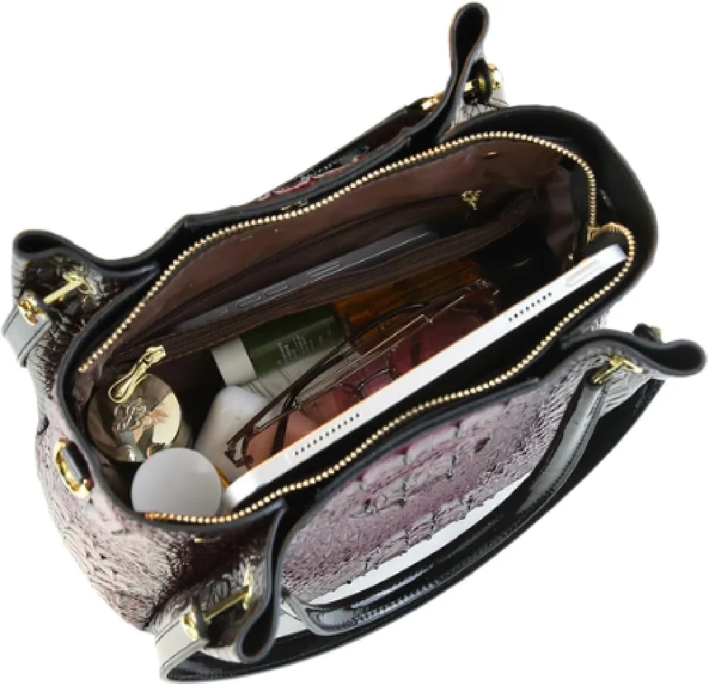 Crocodile Pattern Leather Women's Bag Top-Handle Satchel Handbags Bucket Purse Portable Tote Bag Shoulder Messenger Bags