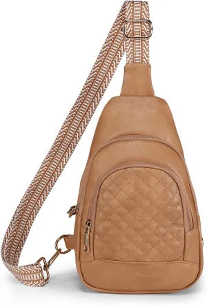 Crossbody Bags for Women Anti Theft Small Sling Handbag with Zipper Lock Vegan Leather RFID Blocking Chest Pure