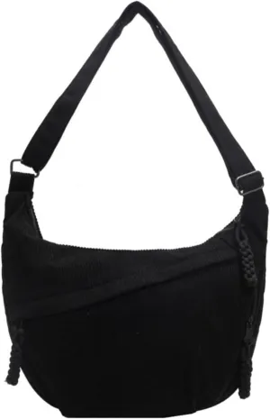Crossbody Nylon Crescent Bag for Women - Lightweight Small Hobo With 2 Pack Inner Dumpling Bag - Casual