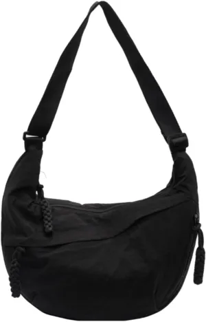 Crossbody Nylon Crescent Bag for Women - Lightweight Small Hobo With 2 Pack Inner Dumpling Bag - Casual