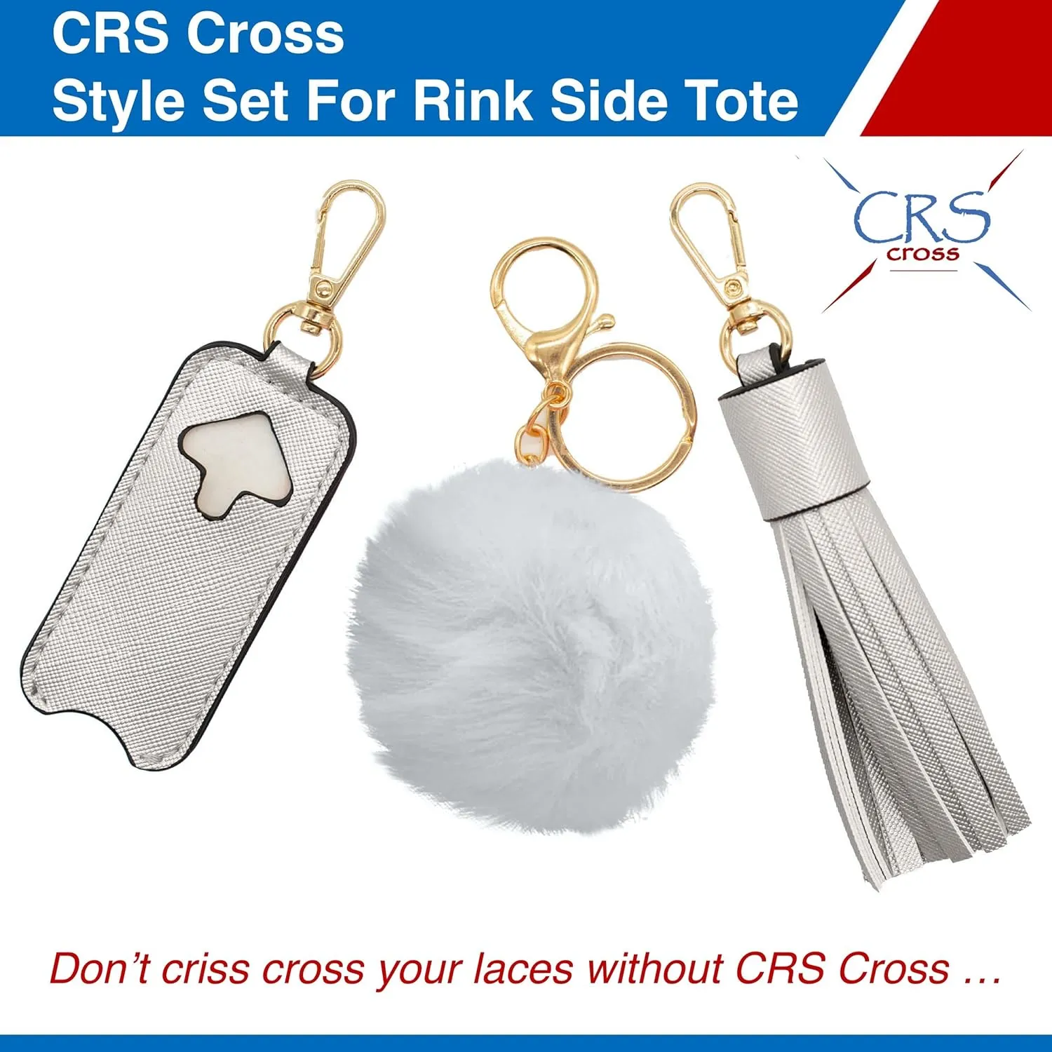 CRS Cross Rink Side Tote. Ice Skating Accessory Bag for Figure Skating, Roller and Inline Skaters, Ballet, Dance and Cheer. Organizes Guards, Water Bottle, Tissues, Phone.