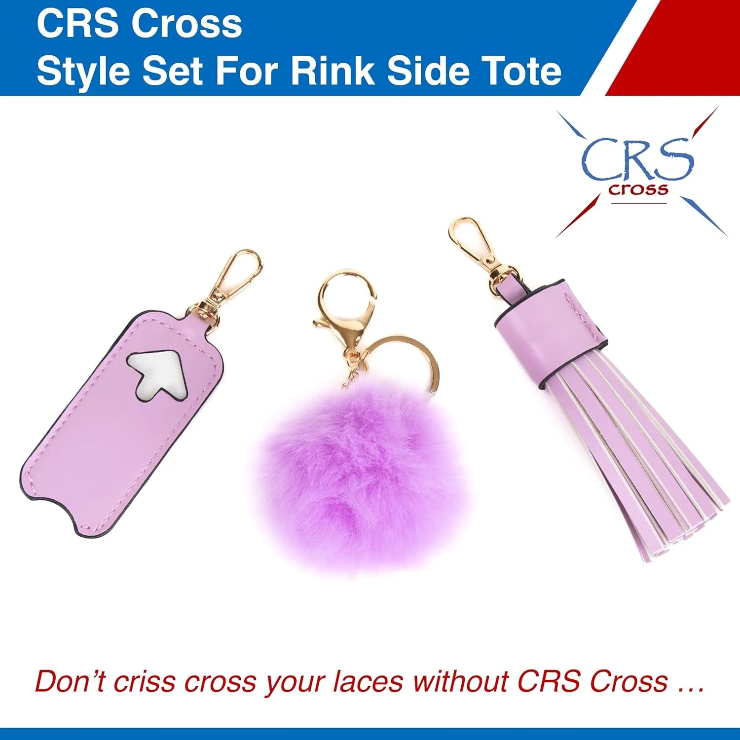 CRS Cross Rink Side Tote. Ice Skating Accessory Bag for Figure Skating, Roller and Inline Skaters, Ballet, Dance and Cheer. Organizes Guards, Water Bottle, Tissues, Phone.