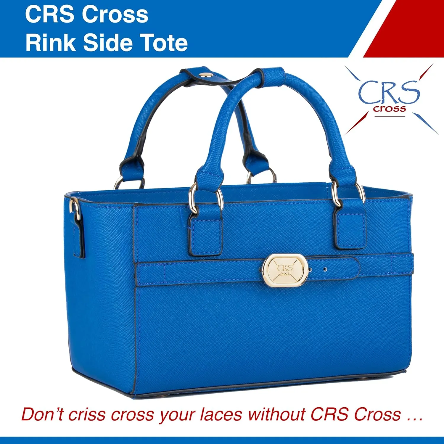 CRS Cross Rink Side Tote. Ice Skating Accessory Bag for Figure Skating, Roller and Inline Skaters, Ballet, Dance and Cheer. Organizes Guards, Water Bottle, Tissues, Phone.