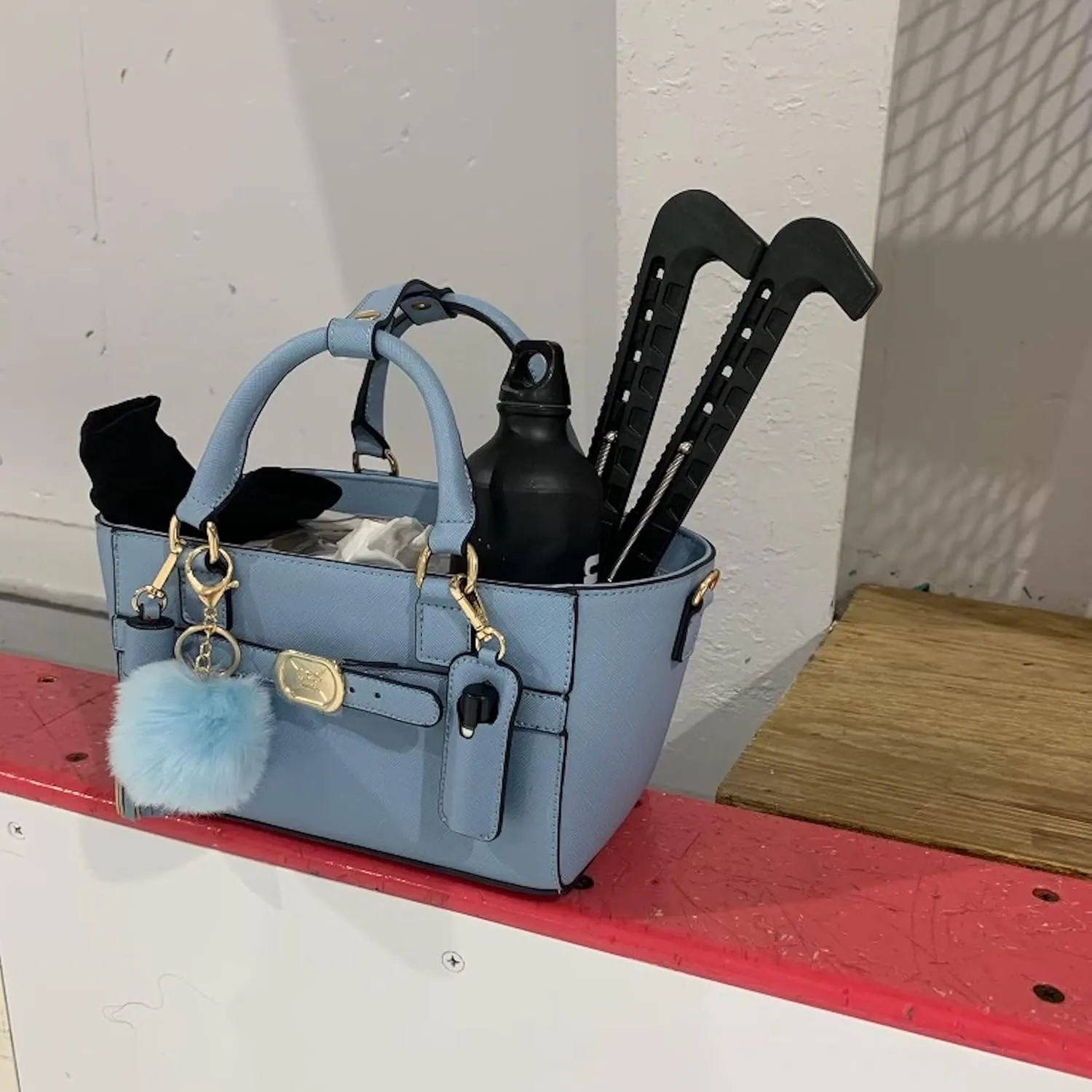 CRS Cross Rink Side Tote. Ice Skating Accessory Bag for Figure Skating, Roller and Inline Skaters, Ballet, Dance and Cheer. Organizes Guards, Water Bottle, Tissues, Phone.