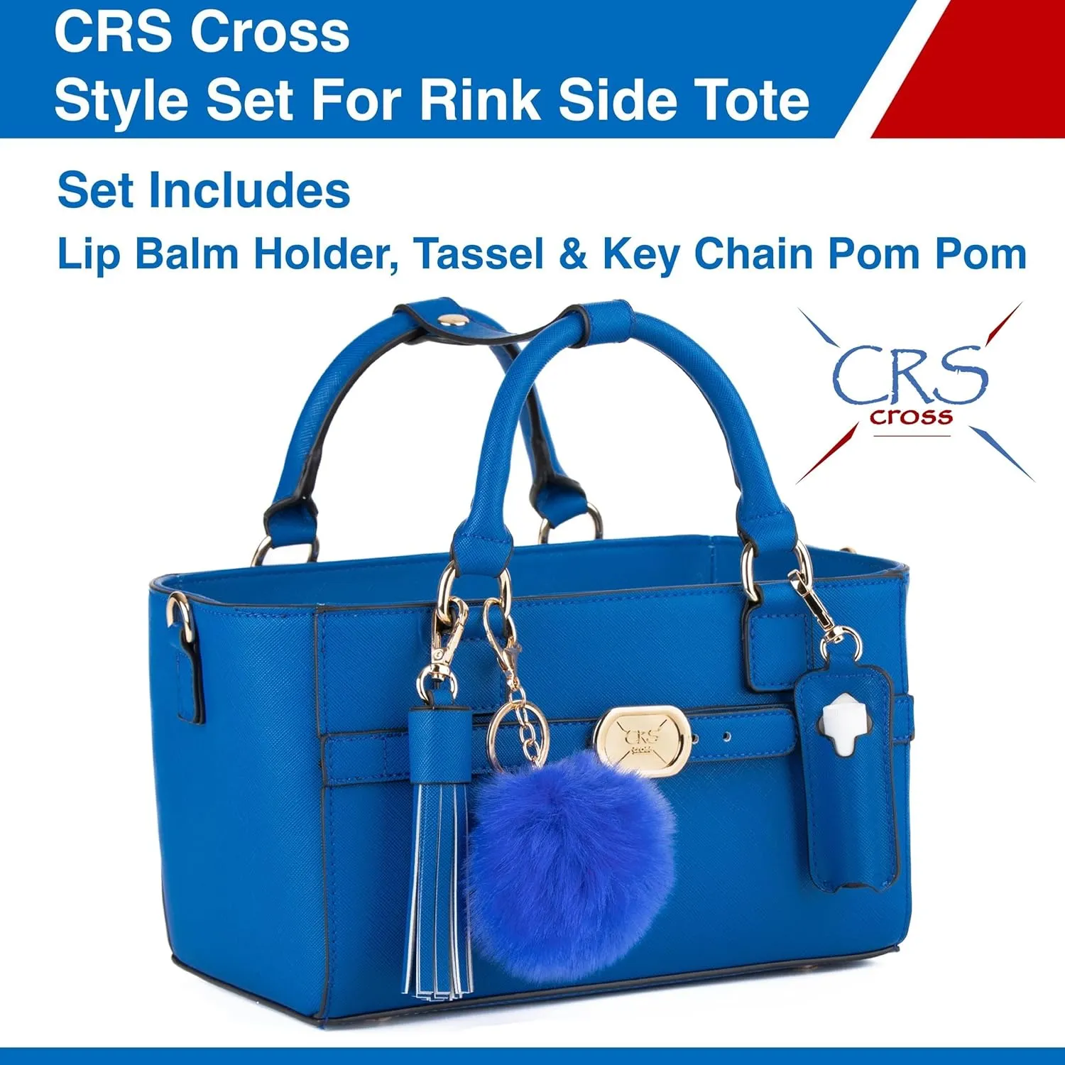 CRS Cross Rink Side Tote. Ice Skating Accessory Bag for Figure Skating, Roller and Inline Skaters, Ballet, Dance and Cheer. Organizes Guards, Water Bottle, Tissues, Phone.