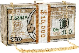 Crystal Money Bag Purse for Women Handbags Diamond Evening Purses and Clutches Wedding Glitter Money Clutch