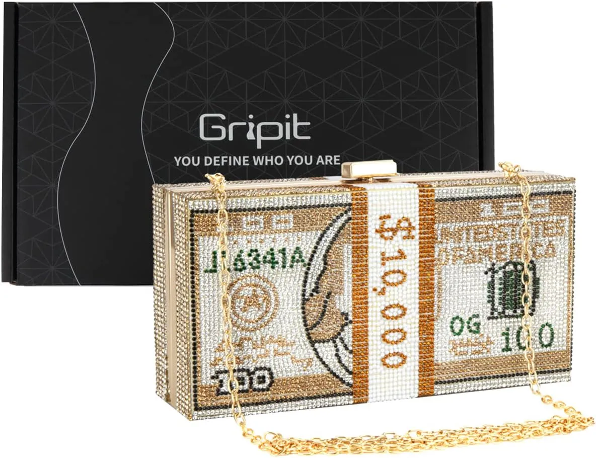 Crystal Money Bag Purse for Women Handbags Diamond Evening Purses and Clutches Wedding Glitter Money Clutch