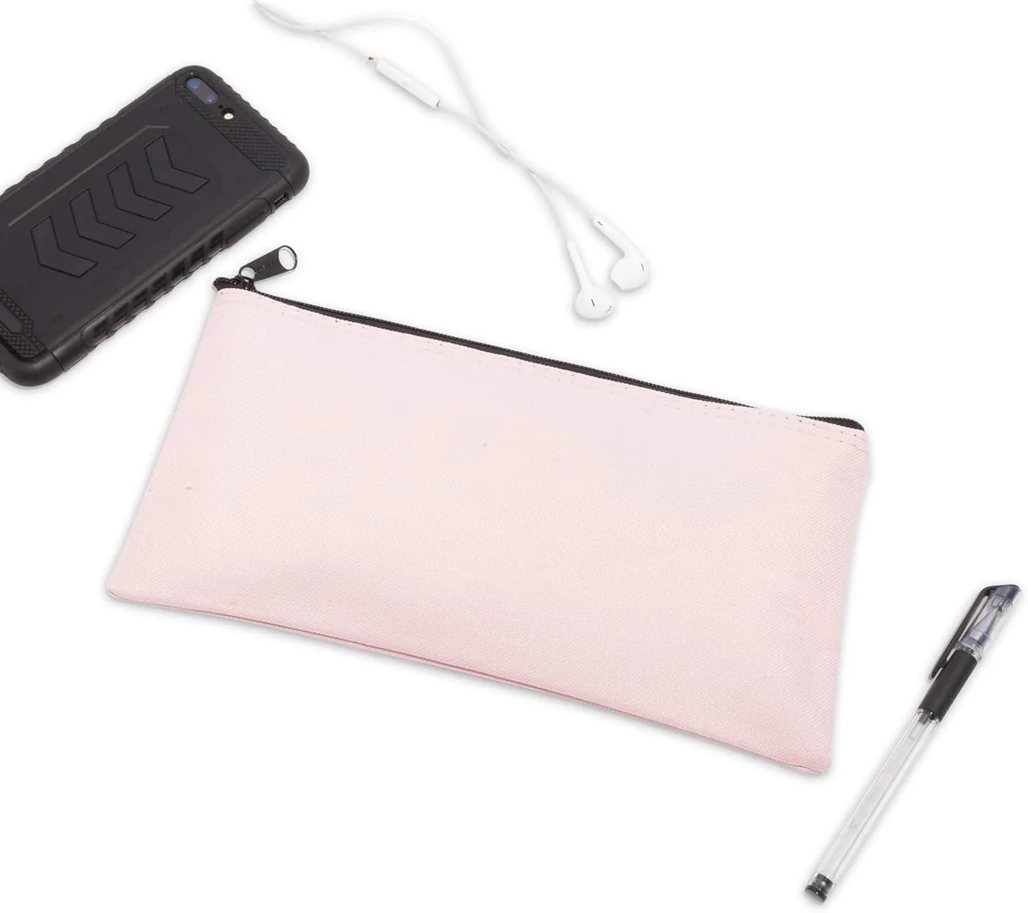 DALIX Zipper Bank Deposit Money Bags Cash Coin Pouch 6 Pack in Pink