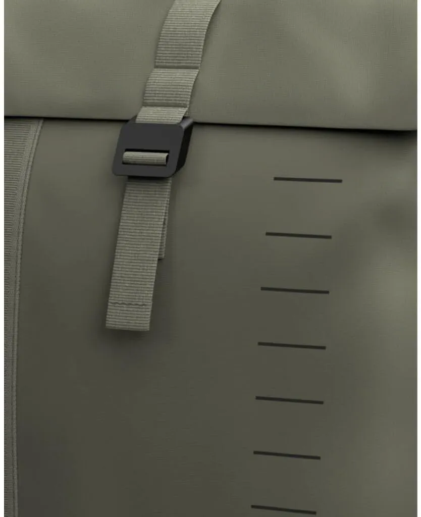 Db Journey Essential Backpack - Lightweight, Durable Rolltop Backpack with Laptop Compartment for Work, and Gym, Travel with Roller Bag Attachment, 12L - Moss Green
