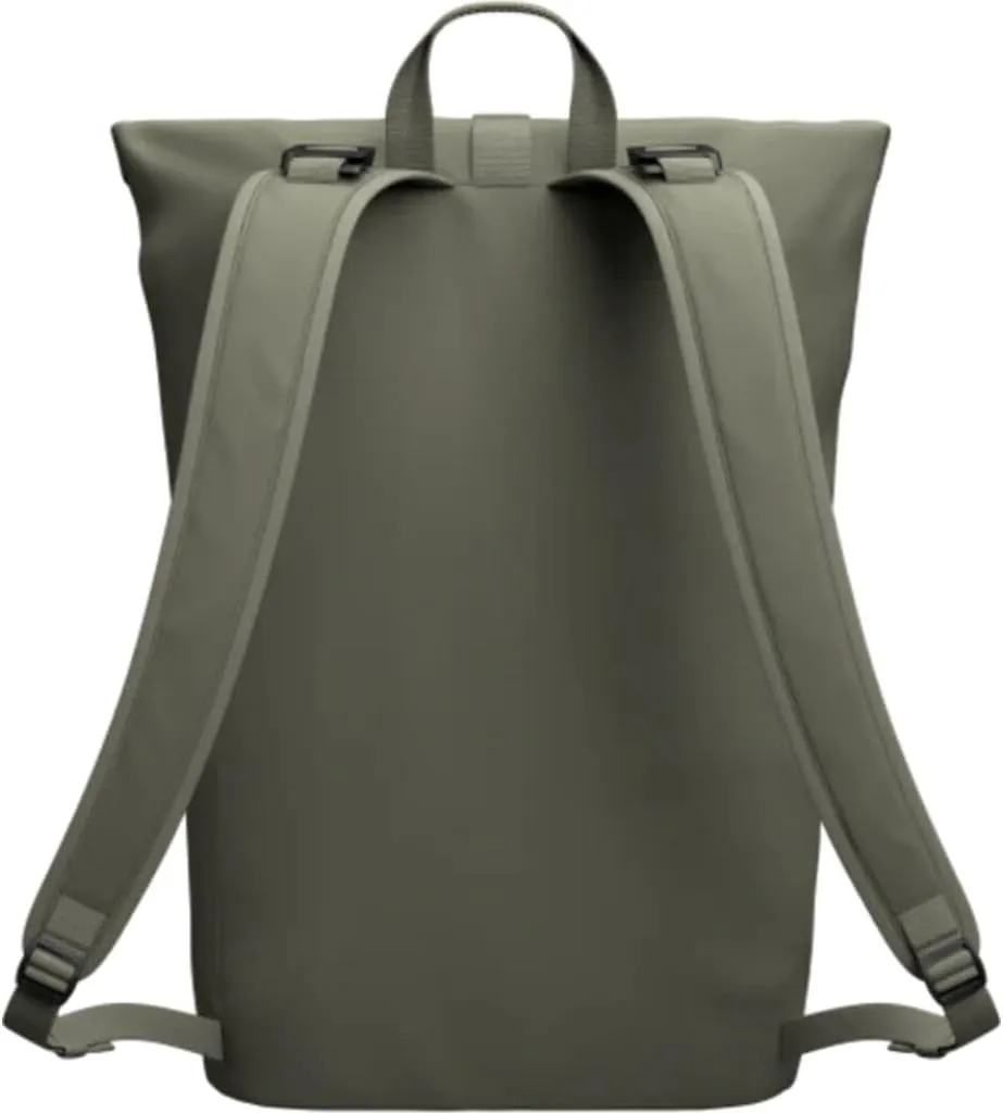 Db Journey Essential Backpack - Lightweight, Durable Rolltop Backpack with Laptop Compartment for Work, and Gym, Travel with Roller Bag Attachment, 12L - Moss Green