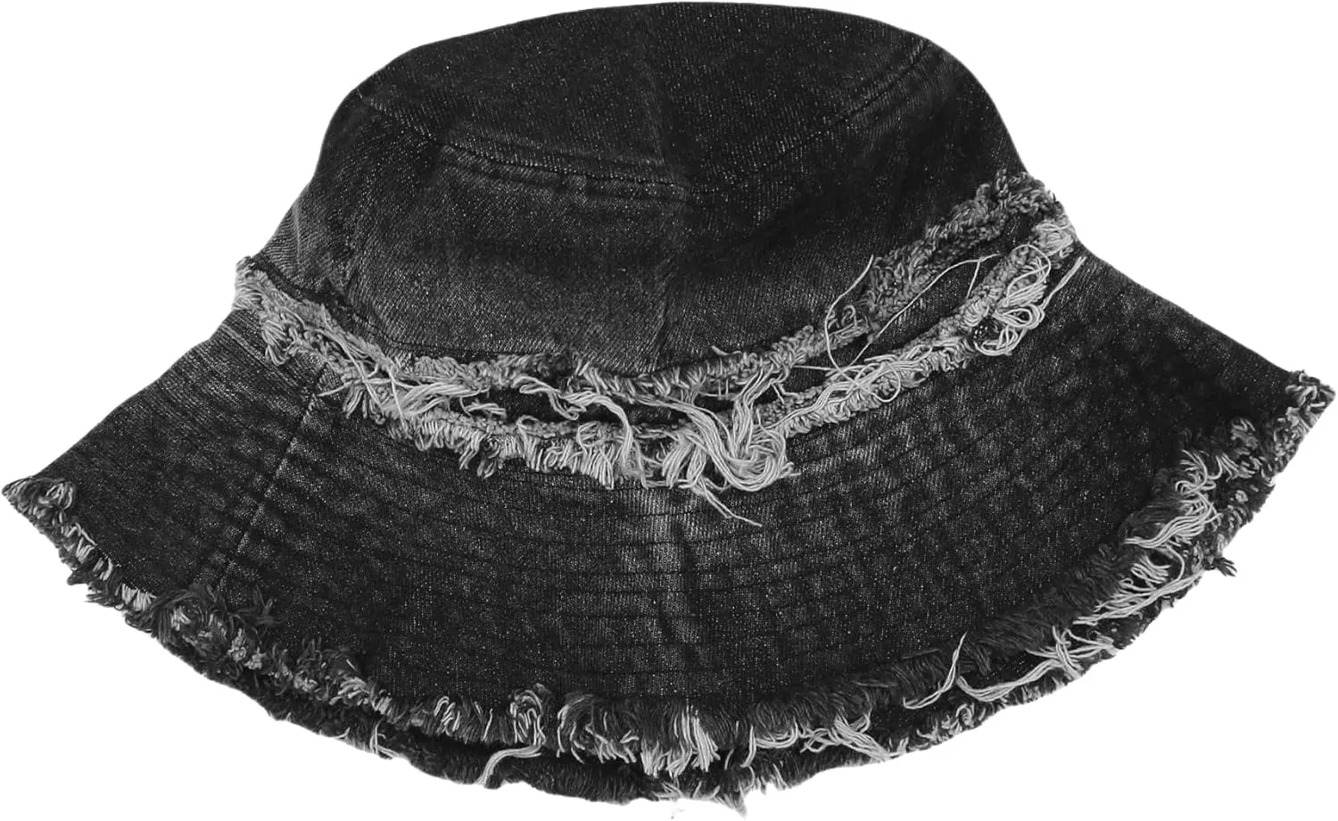 Denim Bucket Hat Frayed Edge Fisherman Hat for Women Men Summer Casual Jean Fisherman Cap Outdoor Beach Sun Hats