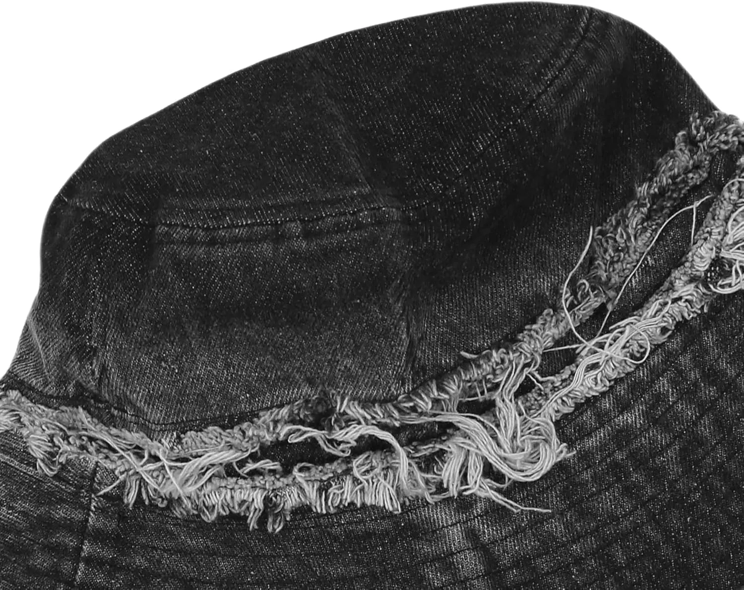 Denim Bucket Hat Frayed Edge Fisherman Hat for Women Men Summer Casual Jean Fisherman Cap Outdoor Beach Sun Hats