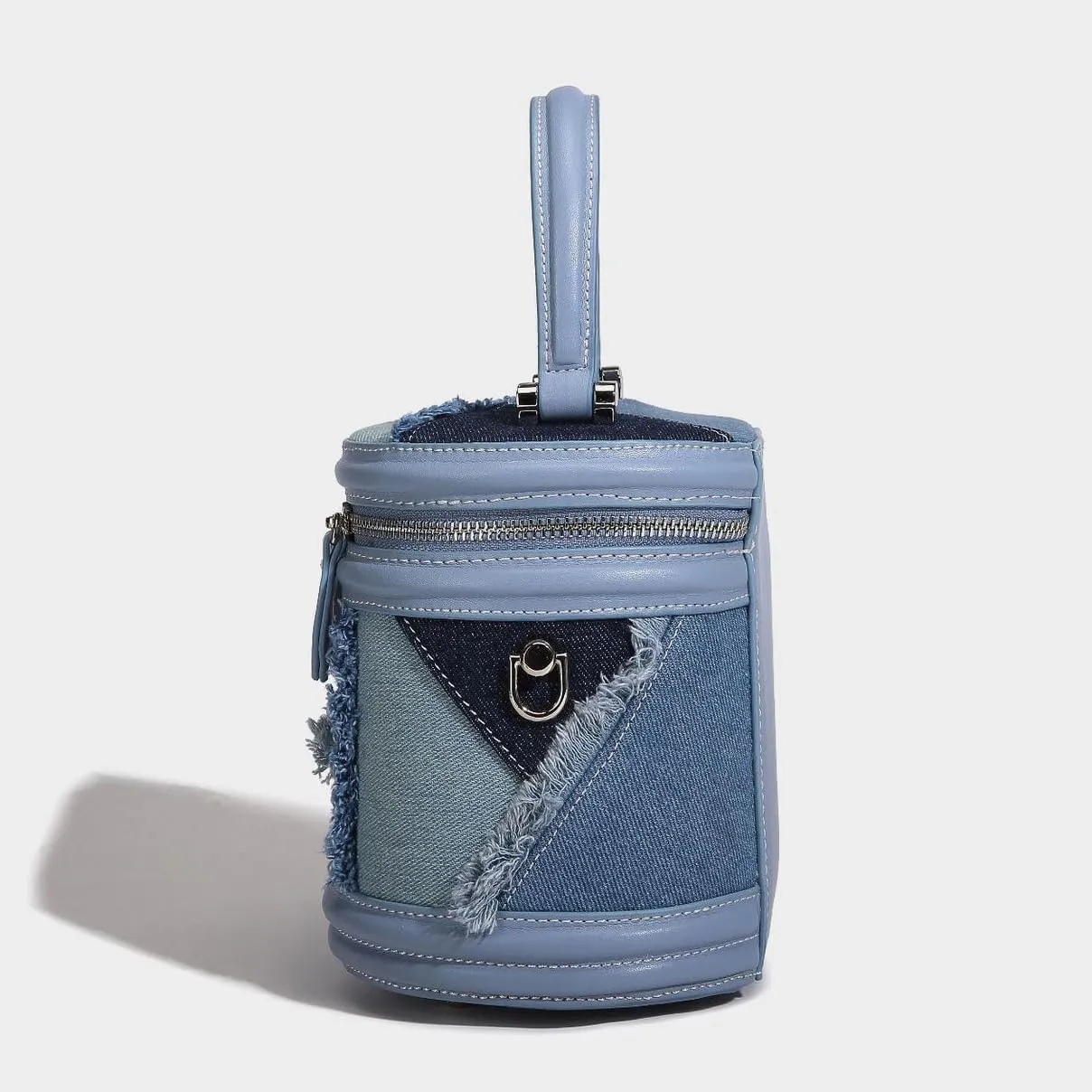 Designer Saddle Purse for Women Flap Patchwork Denim Shoulder Bag And Crossbody Bag New Top Handle Handbag