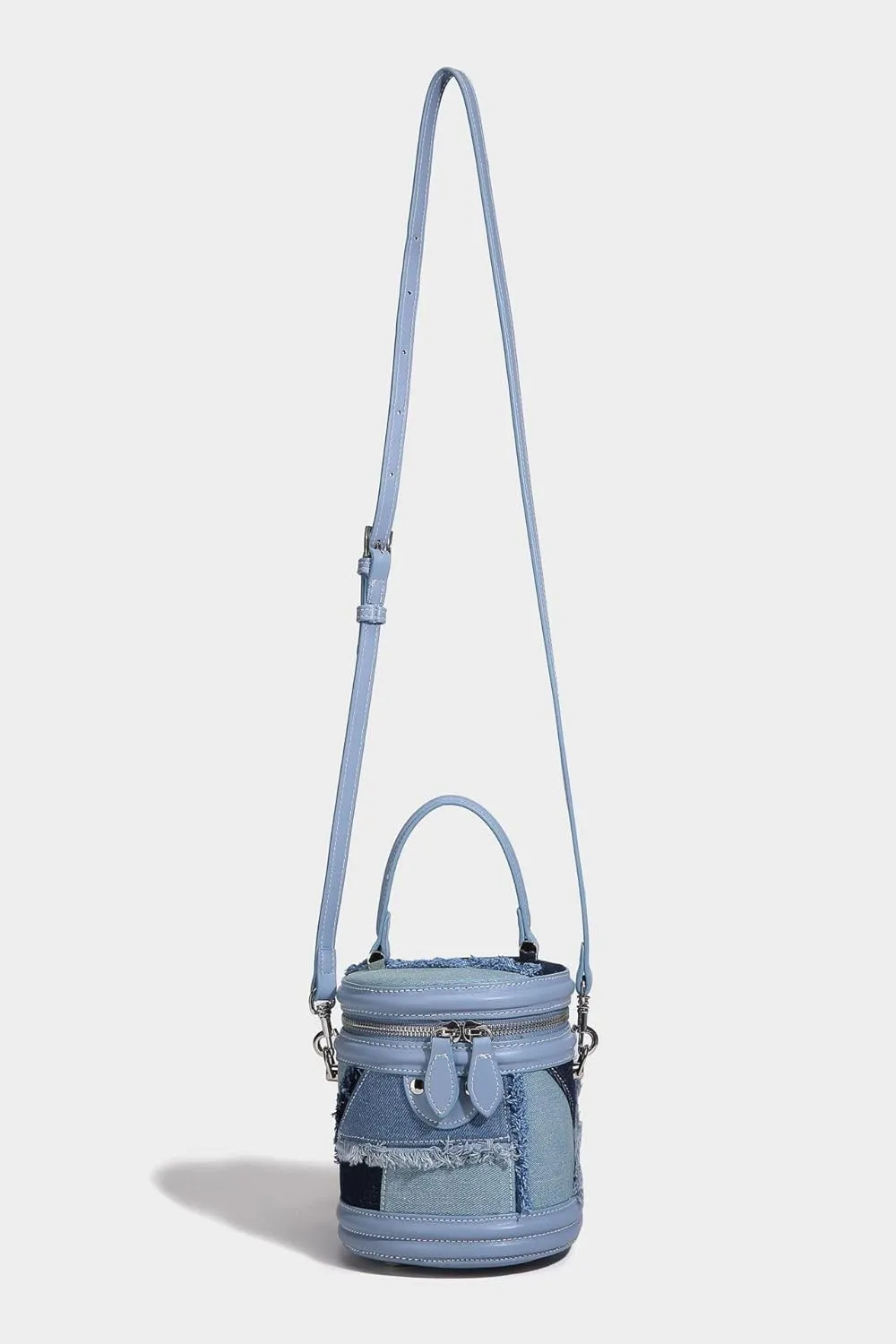 Designer Saddle Purse for Women Flap Patchwork Denim Shoulder Bag And Crossbody Bag New Top Handle Handbag