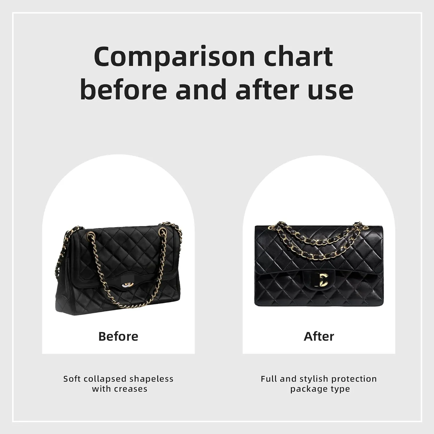 DGAZ Purse Organizer Insert，Silk Bag Organizer，Luxury Handbag & Tote Shaper Fits Chanel CF Bags