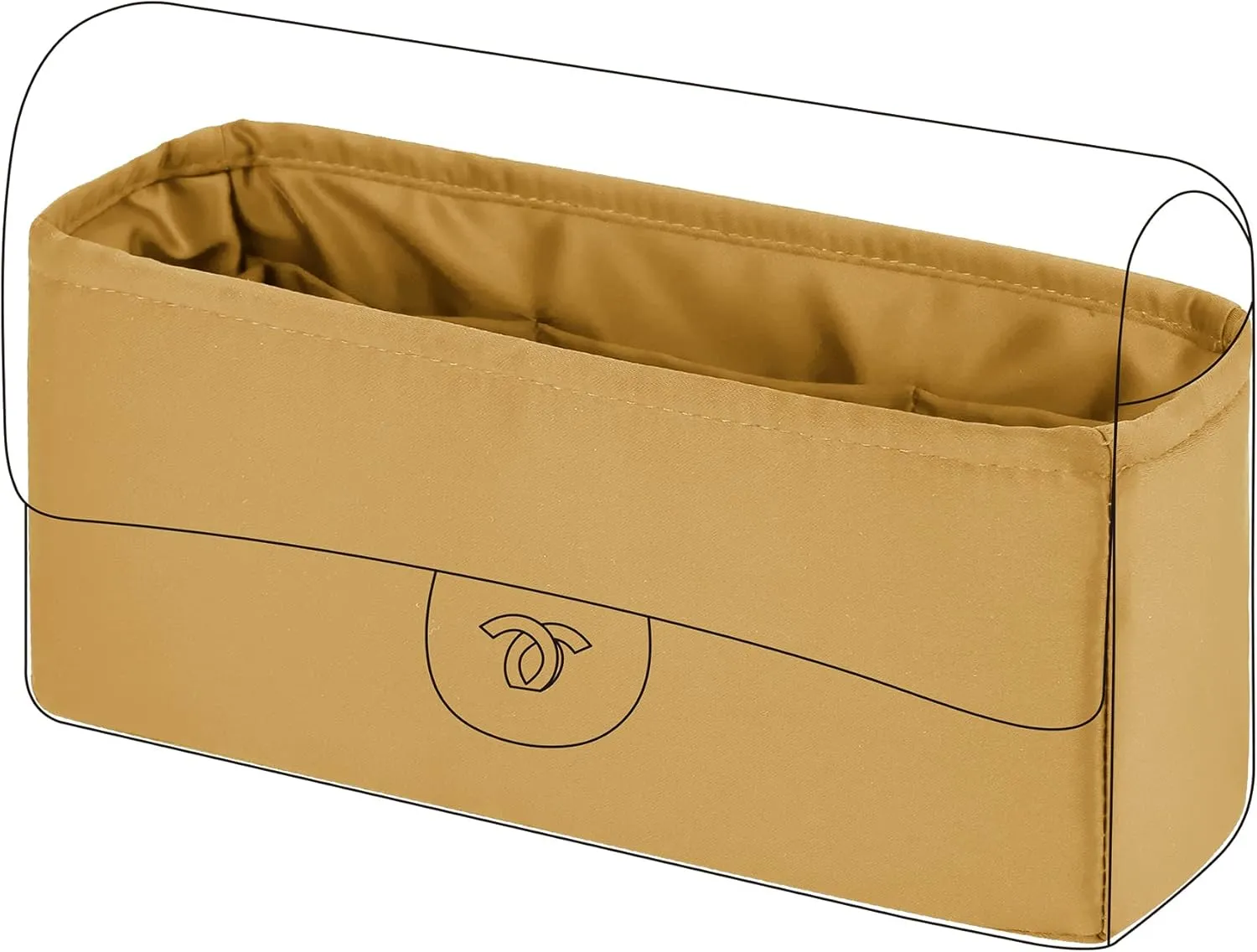 DGAZ Purse Organizer Insert，Silk Bag Organizer，Luxury Handbag & Tote Shaper Fits Chanel CF Bags